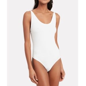 Intermix White Ribbed Body Suit